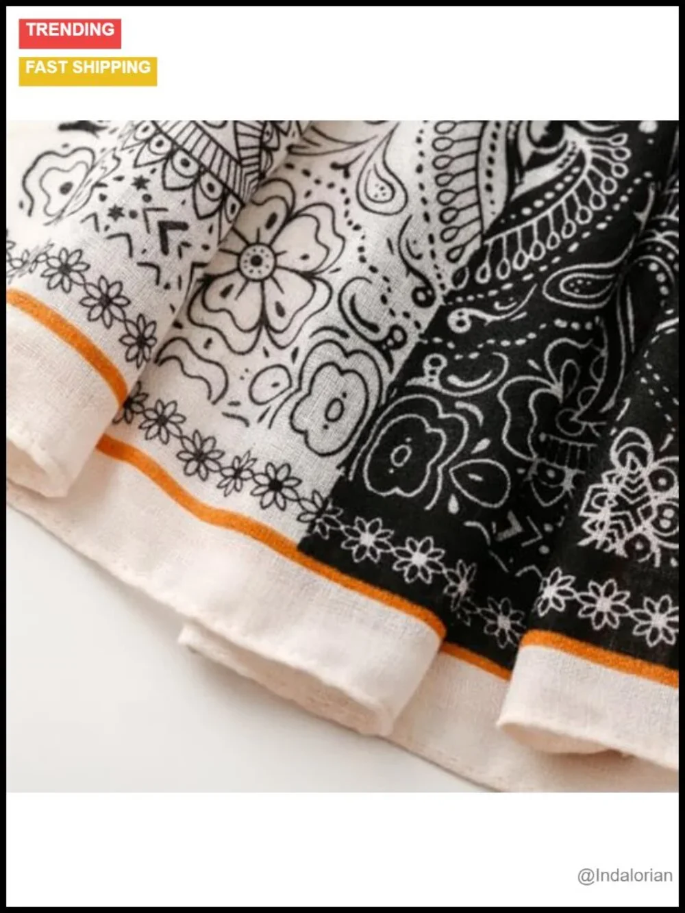 Boho Lightweight Scarf Shawl Wrap 70x35 Inches Polyester